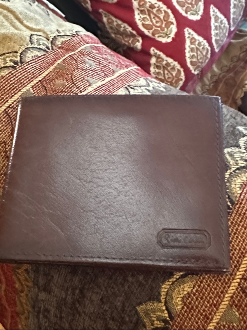 Men’s Pierre Cardin Brown Antique Cowhide Leather wallet Card Holder NWOT